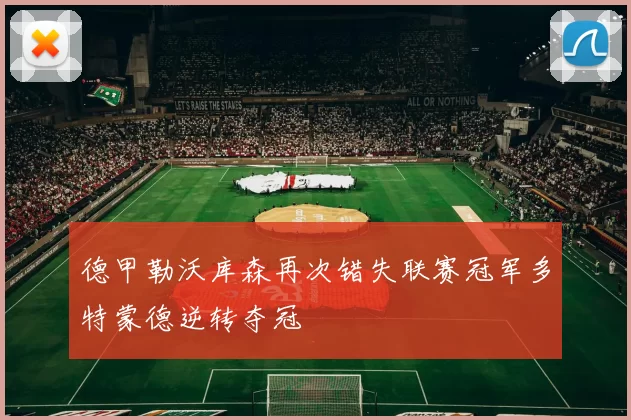 德甲勒沃库森再次错失联赛冠军多特蒙德逆转夺冠