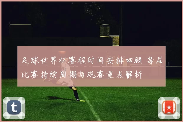 足球世界杯赛程时间安排回顾 每届比赛持续周期与观赛重点解析